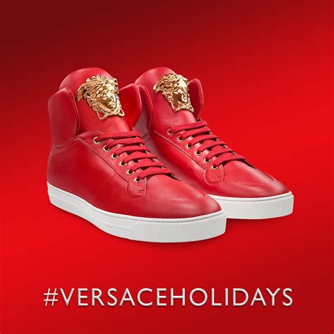 versace shoes red and black|Versace shoes red and blue.